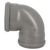 Coude 87°30 CR4 Femelle/Femelle Joint Fixe Gris