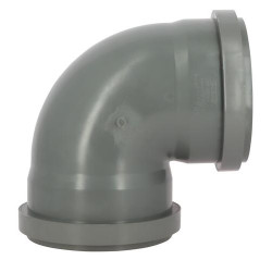 Coude 87°30 CR4 Femelle/Femelle Joint Fixe Gris