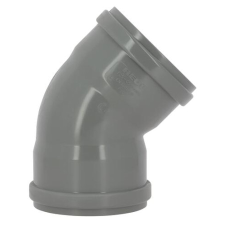 Coude 45° CR8 Femelle/Femelle Joint Fixe Gris