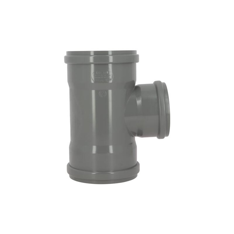 Embranchement 87°30 CR4 Femelle/Femelle Joint Fixe Gris