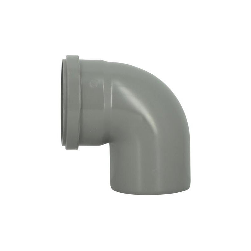 Coude 87°30 CR4 Mâle/Femelle Joint Fixe Gris