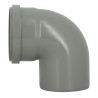 Coude 87°30 CR4 Mâle/Femelle Joint Fixe Gris