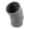 Coude, mâle-femelle à 30°, à coller, gris, en PVC