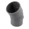 Coude, mâle-femelle à 30°, à coller, gris, en PVC