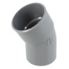 Coude, mâle-femelle à 30°, à coller, gris, en PVC