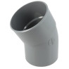 Coude, mâle-femelle à 30°, à coller, gris, en PVC