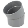 Coude, mâle-femelle à 30°, à coller, gris, en PVC