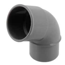 Coude Ø 40 mm, mâle-femelle à 67°30, à coller, gris, en PVC