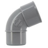Coude Ø 40 mm, mâle-femelle à 67°30, à coller, gris, en PVC