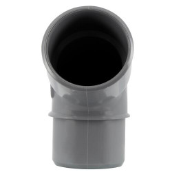 Coude Ø 40 mm, mâle-femelle à 67°30, à coller, gris, en PVC