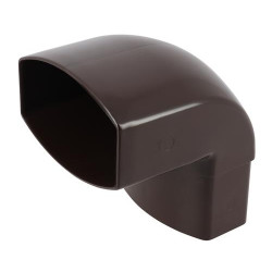 Coude OVATION® en TECHTAN®, 87°30, Mâle-femelle, descente de gouttière 90x56, marron
