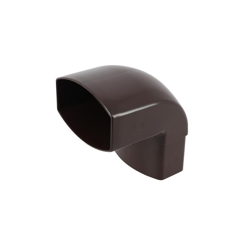 Coude OVATION® en TECHTAN®, 87°30, Mâle-femelle, descente de gouttière 90x56, marron