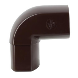 Coude OVATION® en TECHTAN®, 87°30, Mâle-femelle, descente de gouttière 90x56, marron
