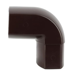 Coude OVATION® en TECHTAN®, 87°30, Mâle-femelle, descente de gouttière 90x56, marron