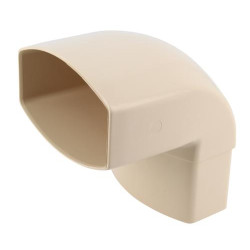 Coude OVATION® en TECHTAN®, Mâle-femelle à 87°30, pour tube ovoïde 90x56, LG28