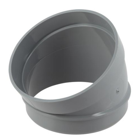 Secteur de coude, 30°, mâle-femelle, PVC à coller