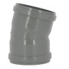 Coude 15° CR4 / CR8 Ø110 mm Femelle/Femelle Joint Fixe Gris
