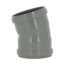 Coude 15° CR4 / CR8 Ø110 mm Femelle/Femelle Joint Fixe Gris