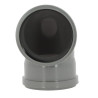Coude 87°30 CR4 / CR8 Ø110 Femelle/Femelle Joint Fixe Gris