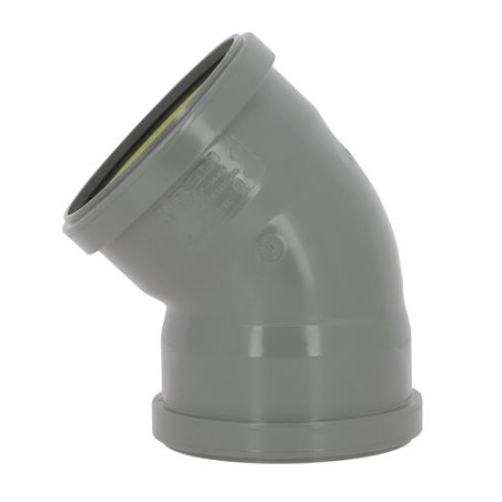 Coude 45° CR4 / CR8 Ø110 Femelle/Femelle Joint Fixe Gris