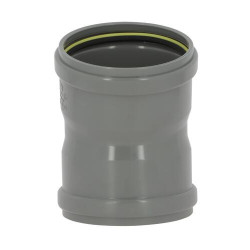 Coude 15° CR4 / CR8 Ø110 mm Femelle/Femelle Joint Fixe Gris