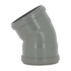 Coude 30° CR4 / CR8 Ø110 mm Femelle/Femelle Joint Fixe Gris