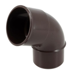 Coude TECHTAN® 67°30, mâle-femelle, pour descente de gouttière, LG16, marron Ø 50