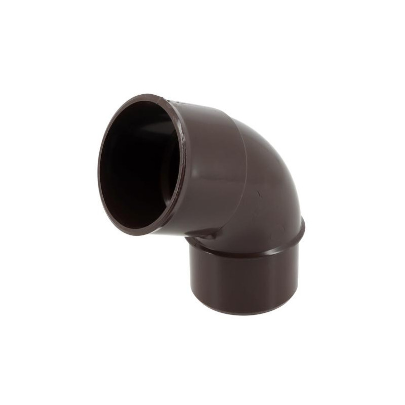 Coude TECHTAN® 67°30, mâle-femelle, pour descente de gouttière, LG16, marron Ø 50