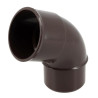 Coude TECHTAN® 67°30, mâle-femelle, pour descente de gouttière, LG16, marron Ø 50
