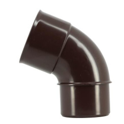 Coude TECHTAN® 67°30, mâle-femelle, pour descente de gouttière, LG16, marron Ø 50
