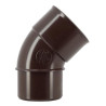 Coude TECHTAN® 67°30, mâle-femelle, pour descente de gouttière, LG16, marron Ø 50