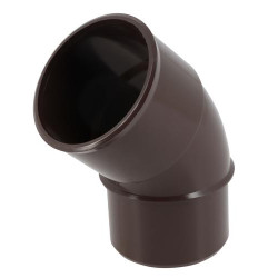 Coude TECHTAN® 67°30, mâle-femelle, pour descente de gouttière, LG16, marron Ø 50