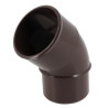 Coude TECHTAN® 67°30, mâle-femelle, pour descente de gouttière, LG16, marron Ø 50