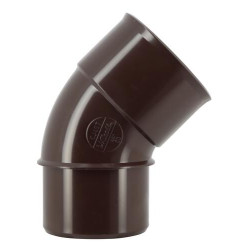 Coude TECHTAN® 87°30, mâle-femelle, pour descente de gouttière, LG16, marron Ø 50