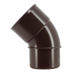 Coude TECHTAN® 87°30, mâle-femelle, pour descente de gouttière, LG16, marron Ø 50