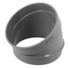 Secteur de coude 30°, mâle-femelle, à coller, gris, en PVC Ø 100 mm