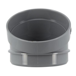 Secteur de coude 30°, mâle-femelle, à coller, gris, en PVC Ø 100 mm