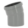 Coude 15° CR4 / CR8 Ø110 Mâle/Femelle Joint Standard Gris