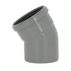 Coude 30° CR4 / CR8 Ø110 Mâle/Femelle Joint Standard Gris