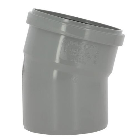 Coude 15° CR4 / CR8 Ø110 Mâle/Femelle Joint Standard Gris