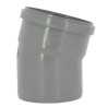 Coude 15° CR4 / CR8 Ø110 Mâle/Femelle Joint Standard Gris