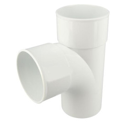 Culotte simple mâle-femelle 87°30 Ø100 blanc
