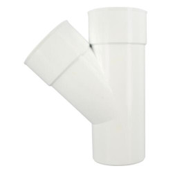 Culotte simple mâle-femelle 45° Ø100 blanc