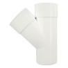 Culotte simple mâle-femelle 45° Ø100 blanc