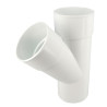 Culotte simple mâle-femelle 45° Ø100 blanc