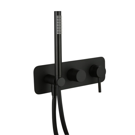 Mitigeur bain-douche encastré mural COX époxy noir mat