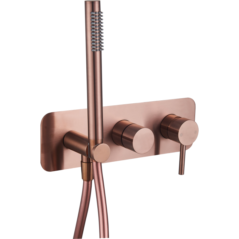 Mitigeur douche encastré mécanique ORTENCE PVD bronze cuivré, réf. 78611PBC