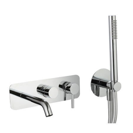 Mitigeur bain-douche encastré mural chromé