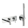 Mitigeur bain-douche encastré mural chromé