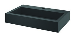 Lavabo suspendu noir AQUEDUTO - Ø35